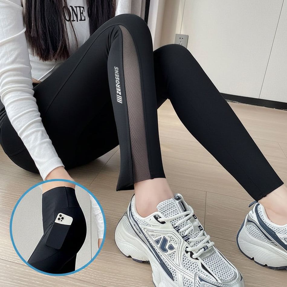 Women's High-Waisted Mesh Pocket Yoga Leggings