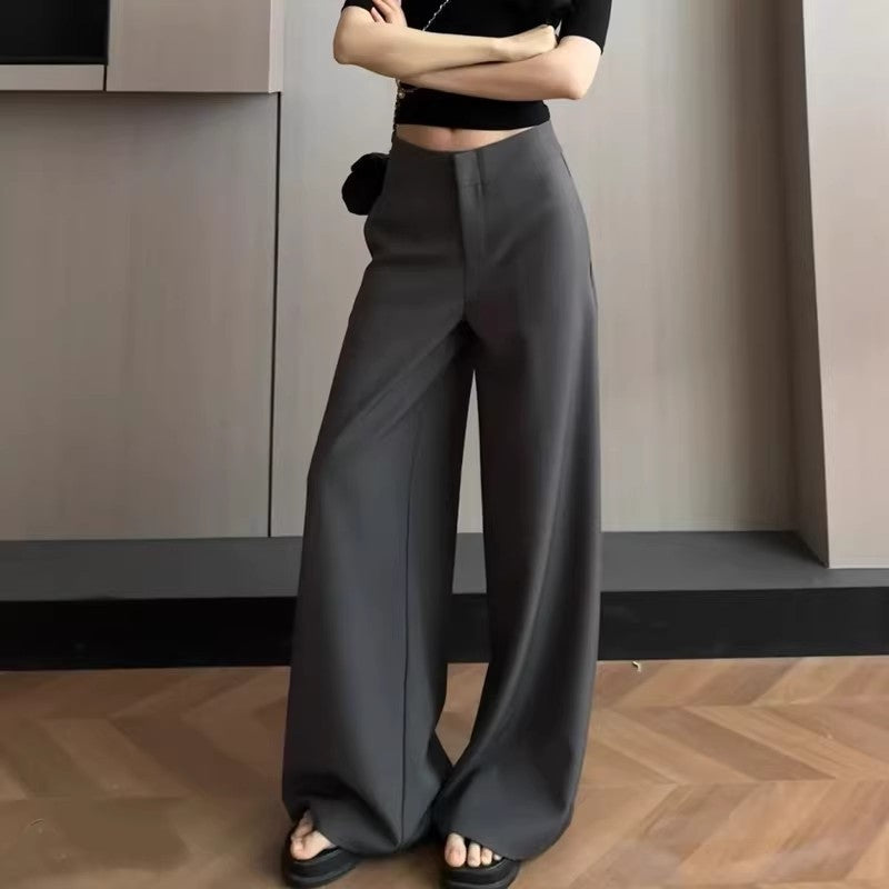 Women's Relaxed Wide-Leg Floor-Length Trousers