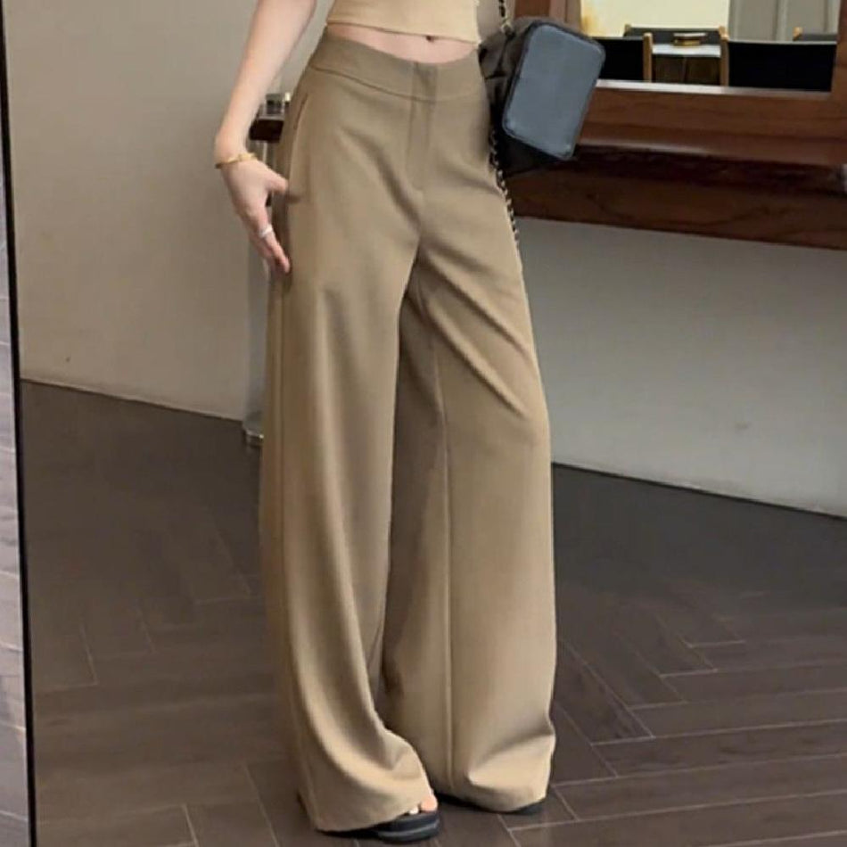 Women's Relaxed Wide-Leg Floor-Length Trousers