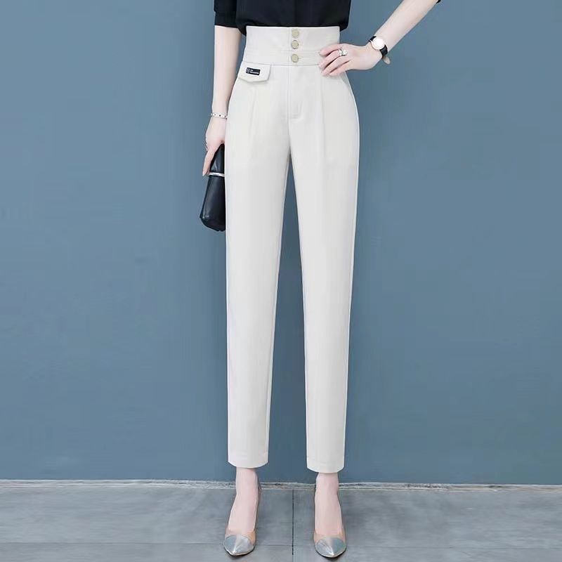 Women's High-Waisted Slim Fit Harem Suit Pants