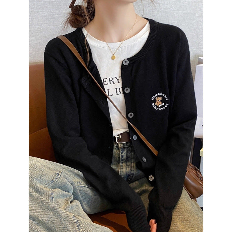 Women’s Loose Knit Cardigan Jacket Long Sleeve Elegant Sweater