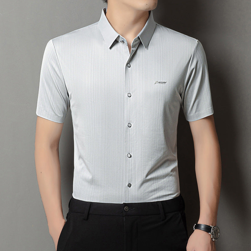 Men's Mulberry Silk Short Sleeve Shirt