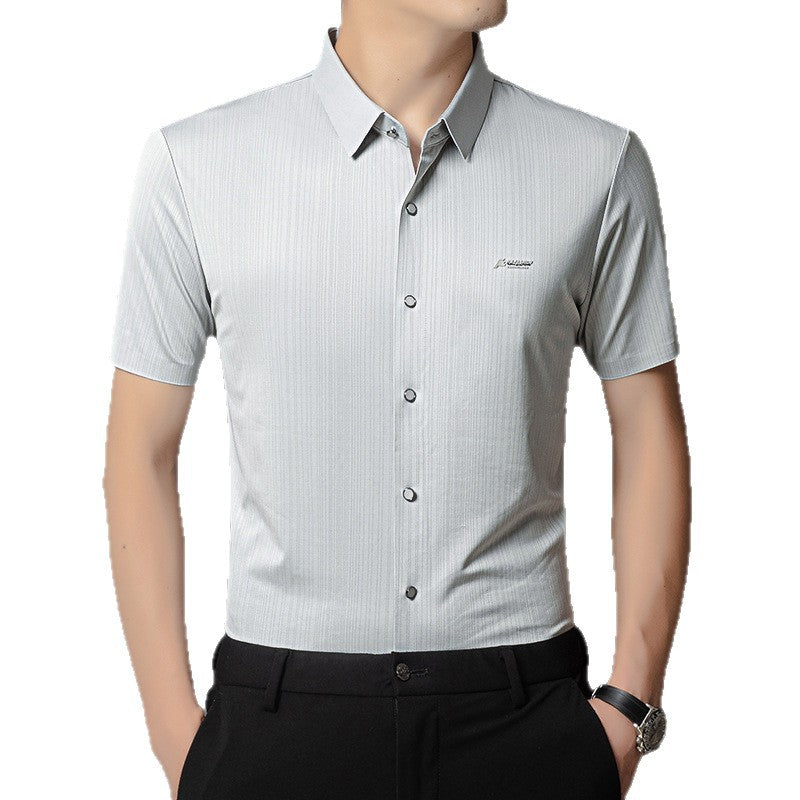 Men's Mulberry Silk Short Sleeve Shirt
