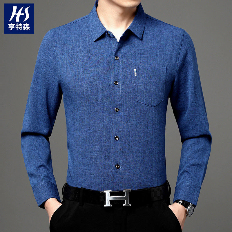 Men's Cotton Linen Long Sleeve Shirt