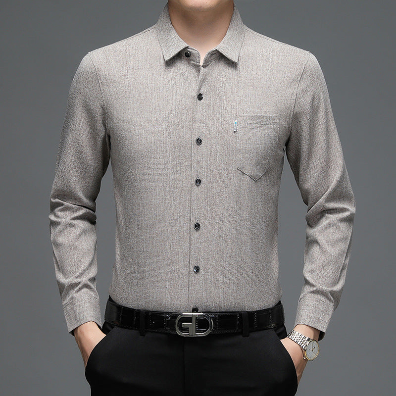 Men's Cotton Linen Long Sleeve Shirt