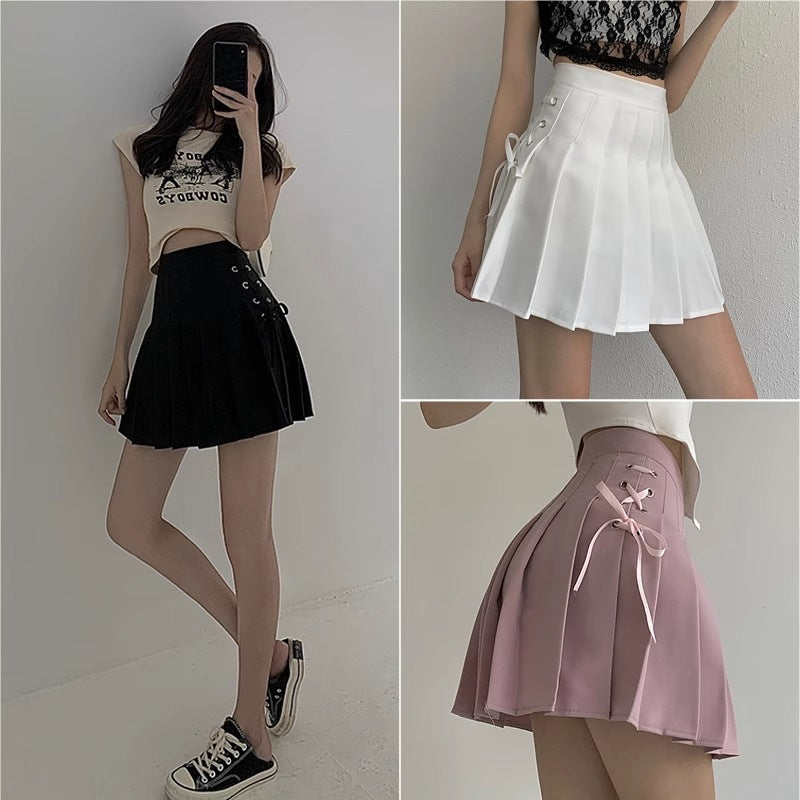 Women's High-Waisted Pleated Mini Skirt