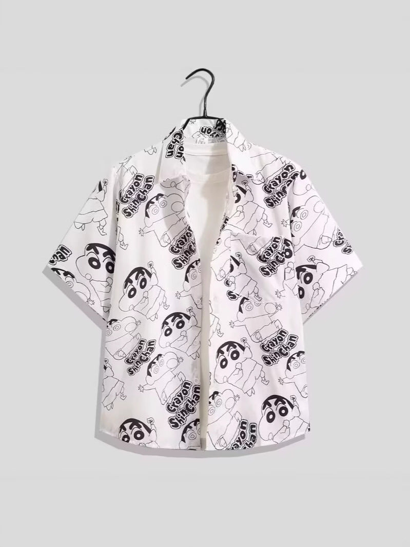 Men's Hawaiian Beach Floral Short Sleeve Loose Vacation Shirt