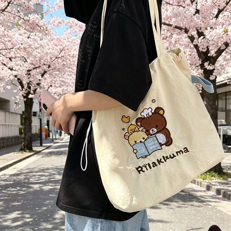 Women's Cartoon Print Canvas Tote Bag