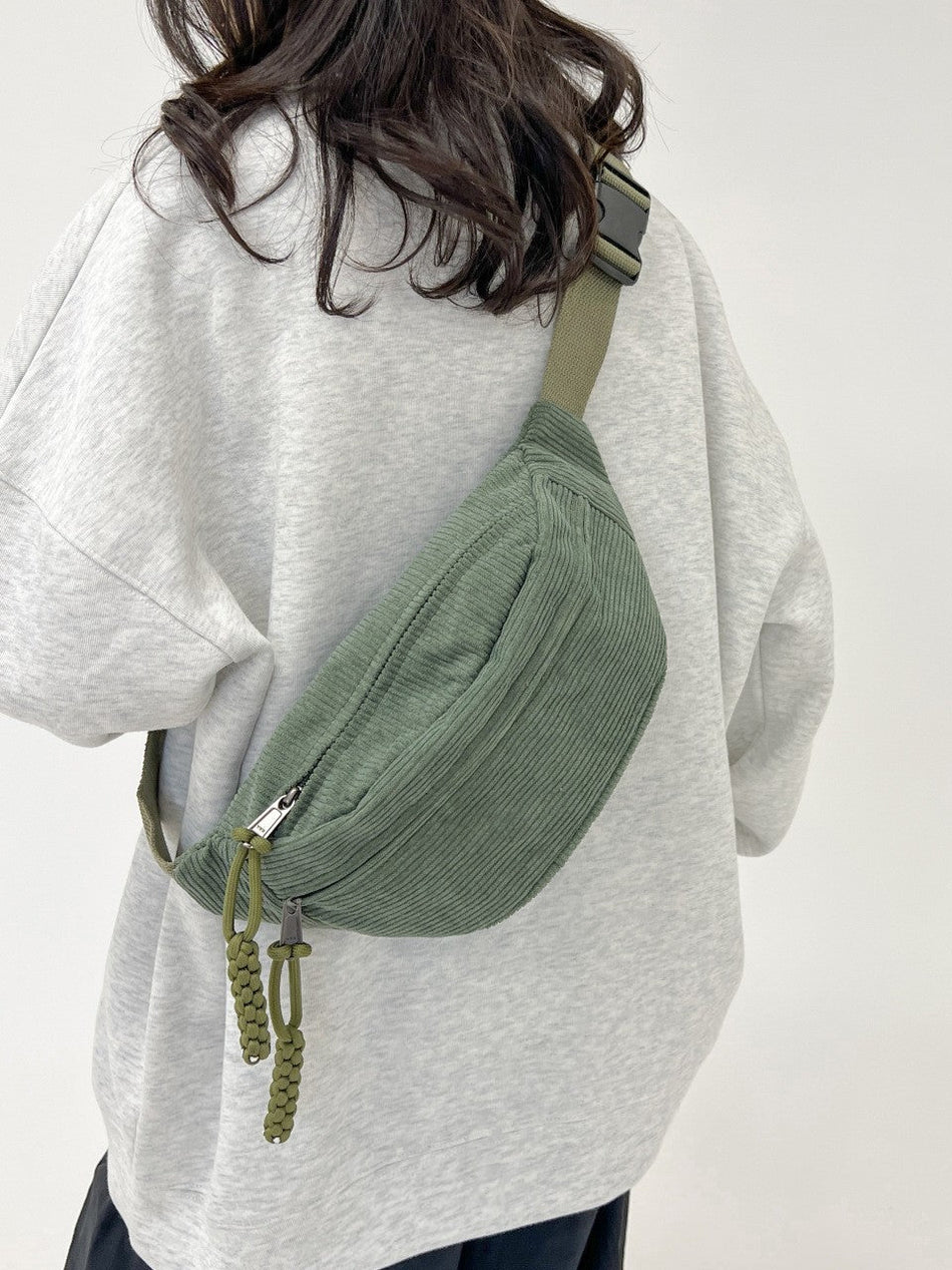 Women's Corduroy Crossbody Waist Bag
