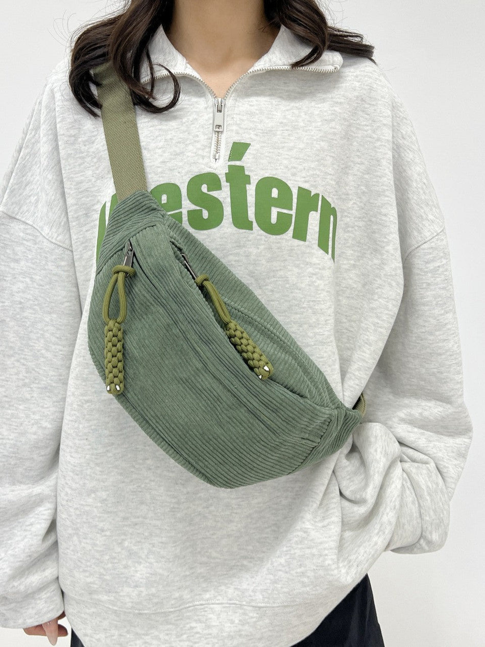 Women's Corduroy Crossbody Waist Bag