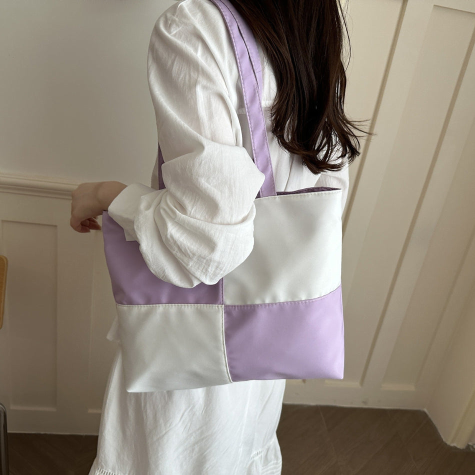 Women's Large Capacity Canvas Tote Bag with Zip Closure