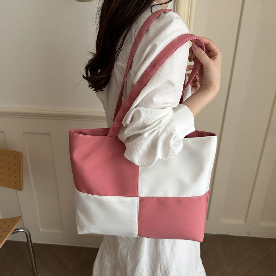 Women's Large Capacity Canvas Tote Bag with Zip Closure