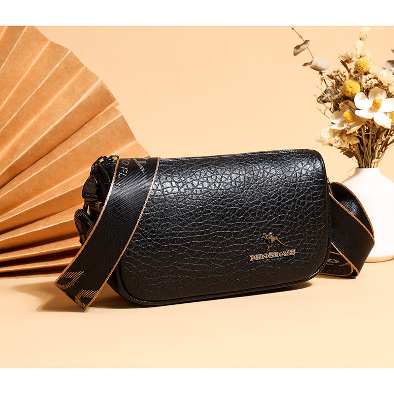 Women's Large Capacity Crossbody Bag with Wide Shoulder Strap
