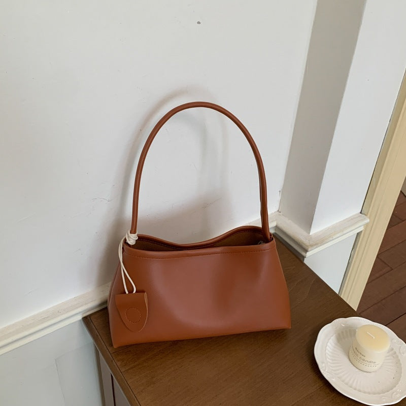Women's PU Underarm Shoulder Bag with Elegant Minimalist Design