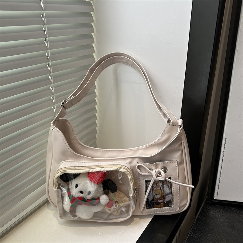 Women's Transparent Accent Crossbody Shoulder Bag