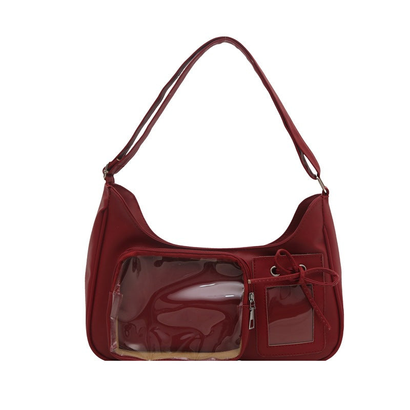 Women's Transparent Accent Crossbody Shoulder Bag