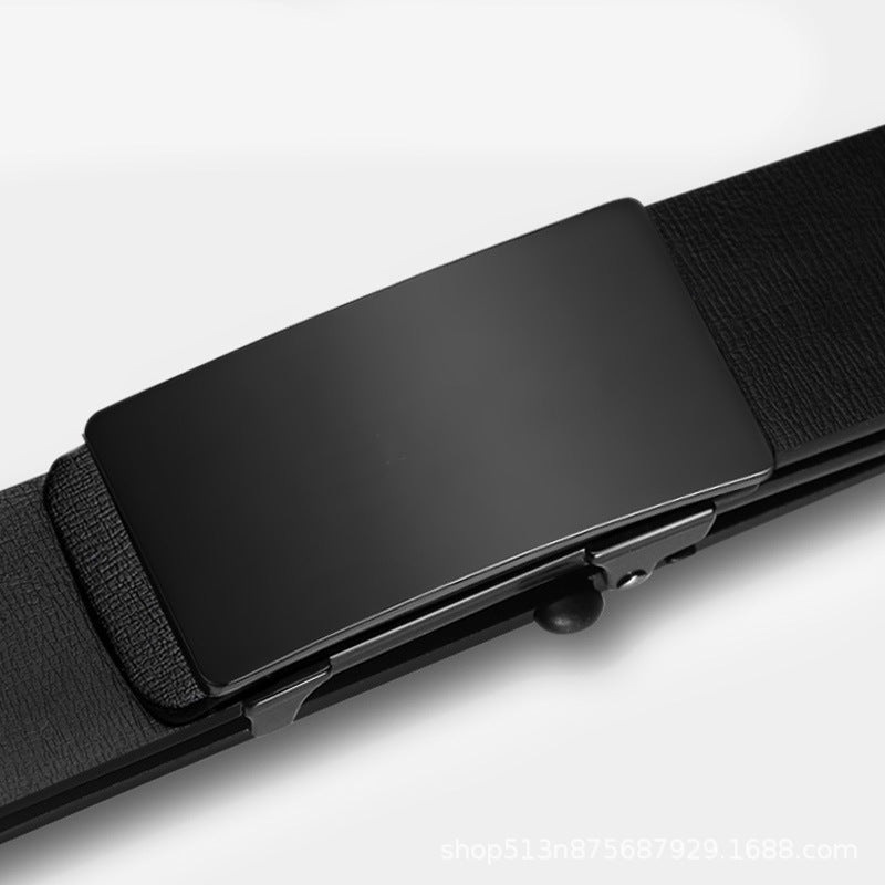 Men's Two Layer Cowhide Automatic Buckle Classic Casual Belt