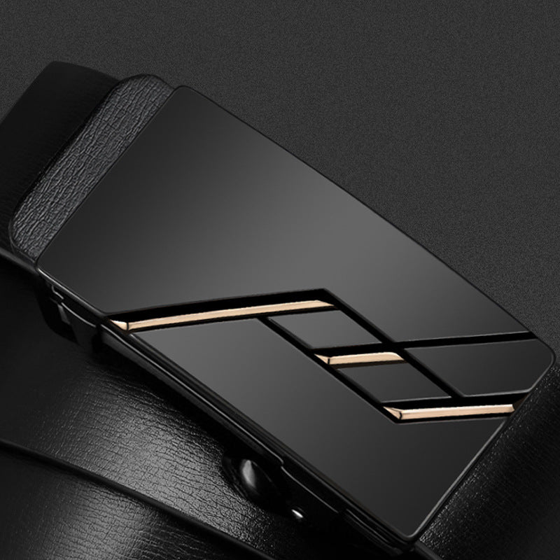 Men's Genuine Cowhide Automatic Buckle Business Casual Belt