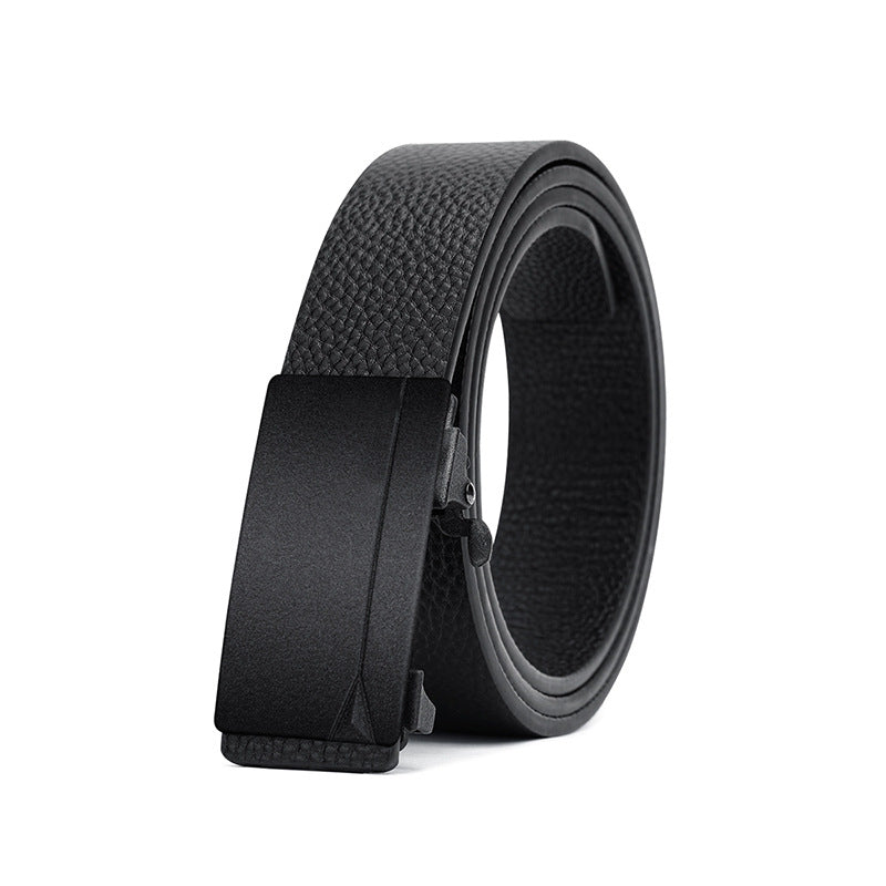Men's Toothless Automatic Buckle Casual Versatile Leather Belt