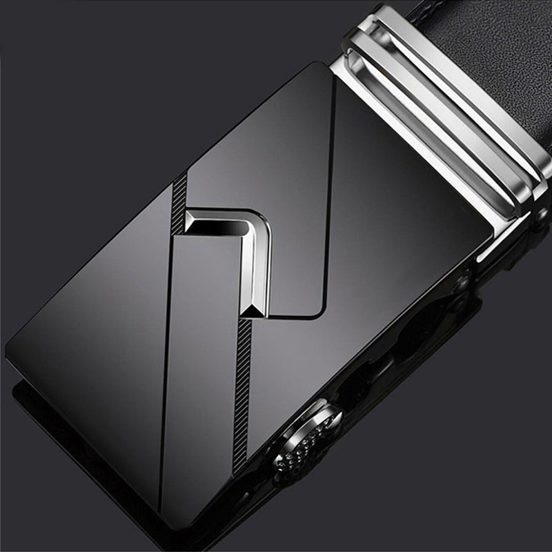 Men's Genuine Leather Automatic Buckle Business Casual Belt