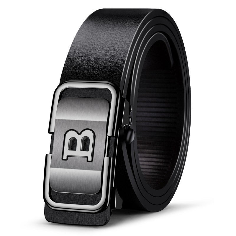 Men's Genuine Leather Automatic Buckle Business Casual Belt