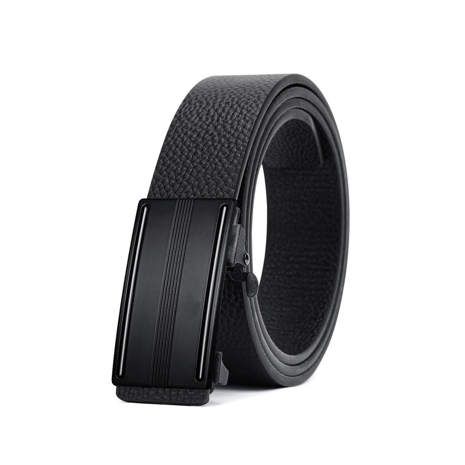 Men's Genuine Cowhide Toothless Automatic Buckle Business Belt