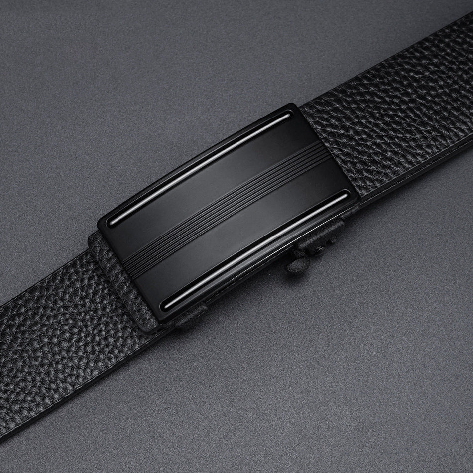 Men's Genuine Cowhide Toothless Automatic Buckle Business Belt
