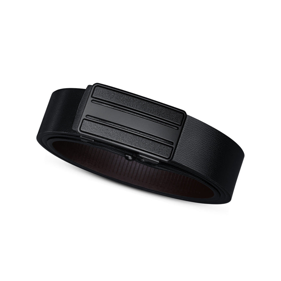 Men's Cowhide Toothless Automatic Buckle Korean Style Casual Belt
