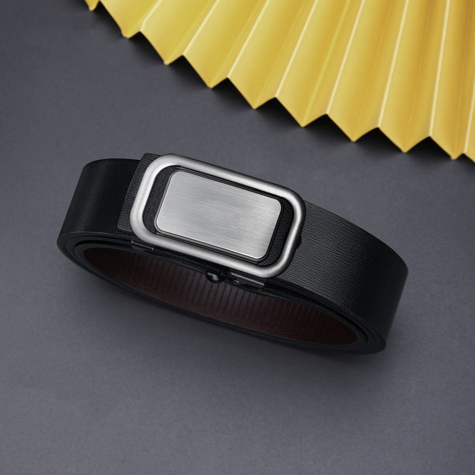 Men's Automatic Buckle Cowhide Business Casual Korean Style Belt