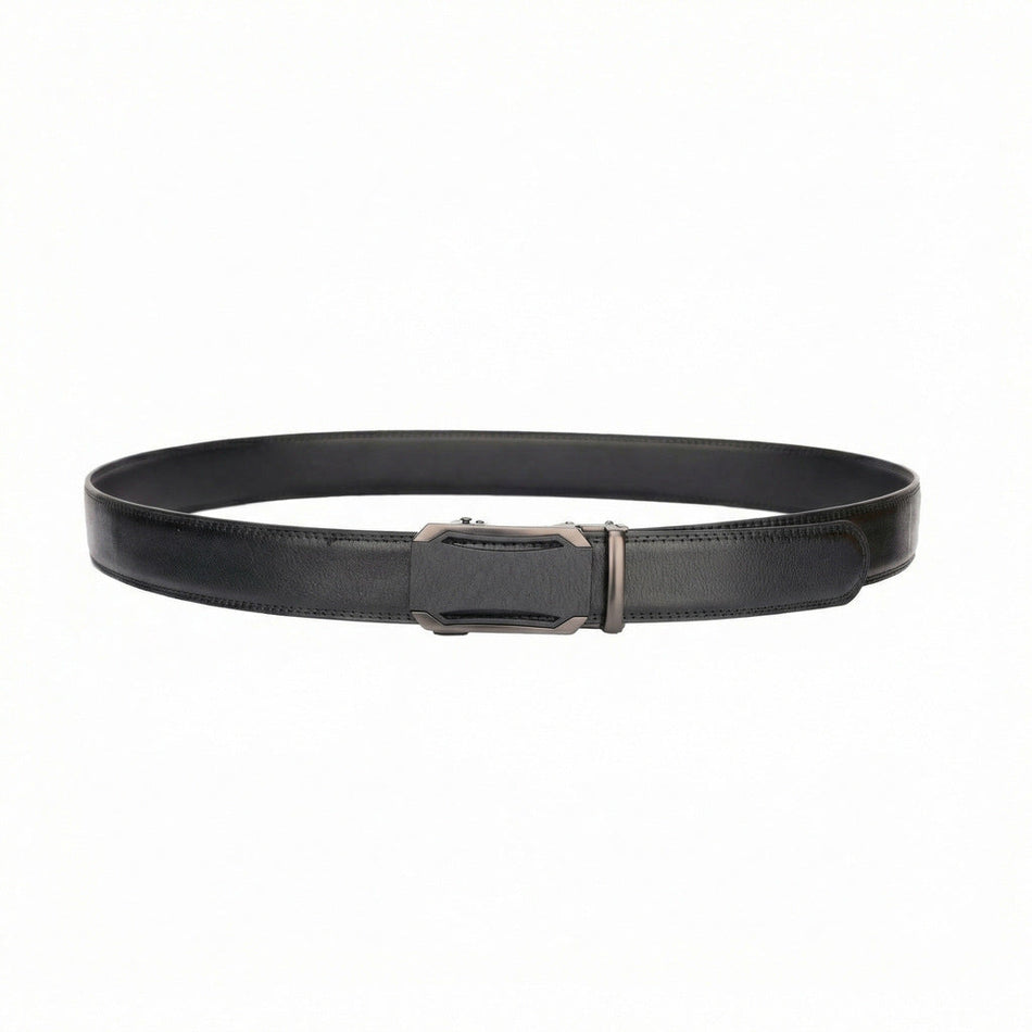 Men's Cowhide Automatic Buckle Business Casual Leather Belt