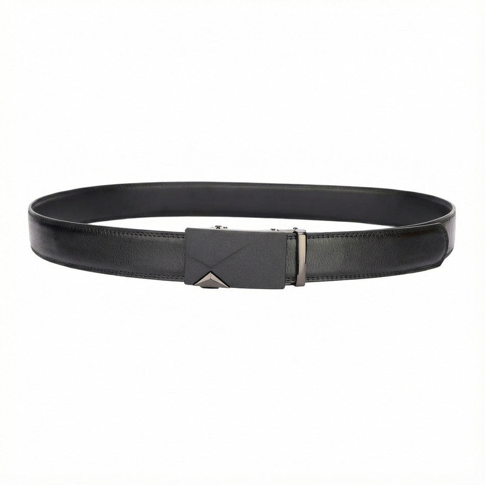 Men's Cowhide Automatic Buckle Business Casual Leather Belt