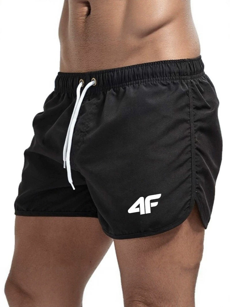 Men's Quick Dry Lettered Sports Summer Beach Shorts