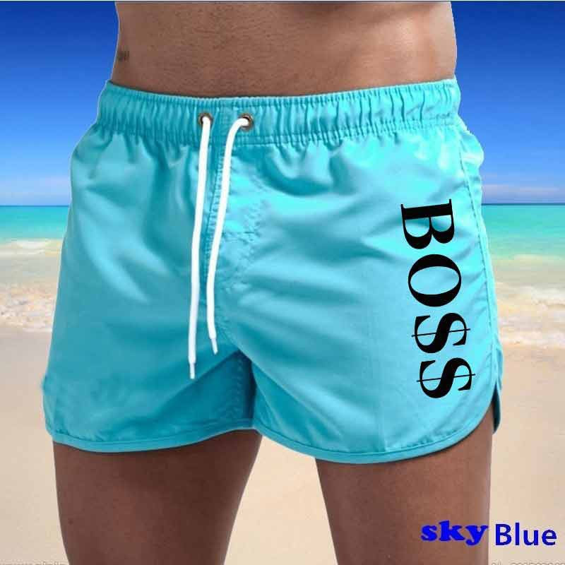 Men's Polyester Multi Color Beach Sports Three Point Shorts