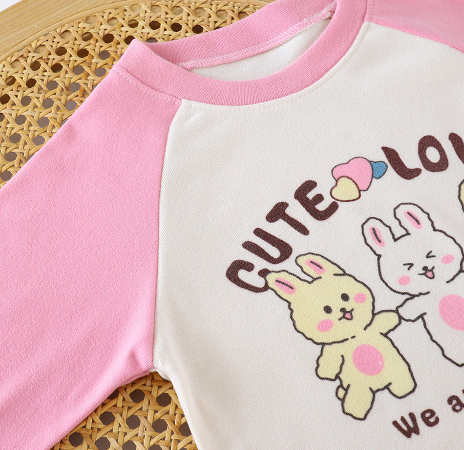 Kids Plush Long Sleeve Cartoon T-Shirt Warm Casual Top