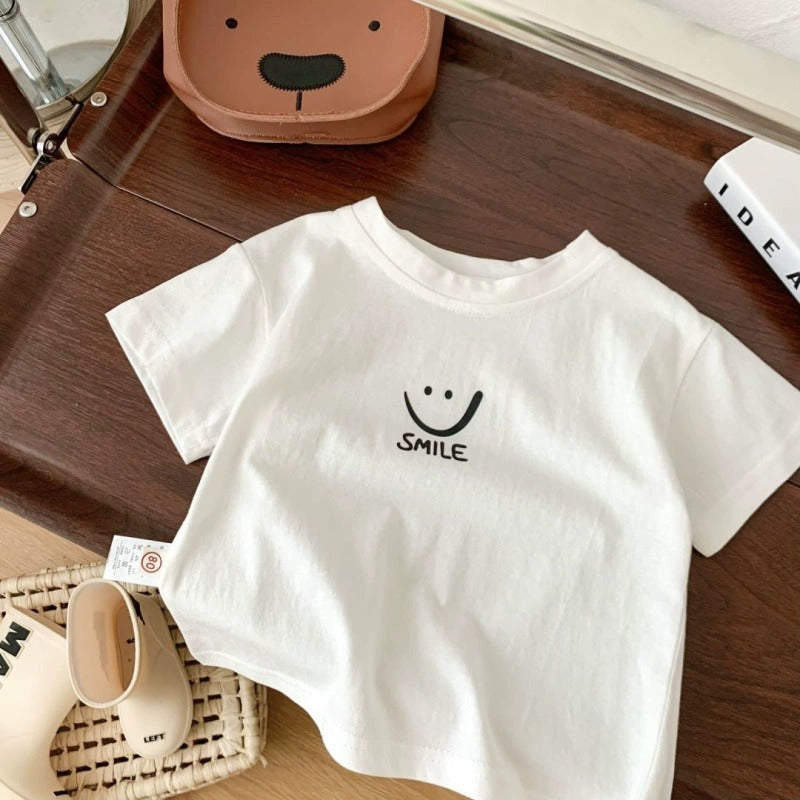 Kids Pure Cotton Cartoon T-Shirt Breathable Casual Summer Top