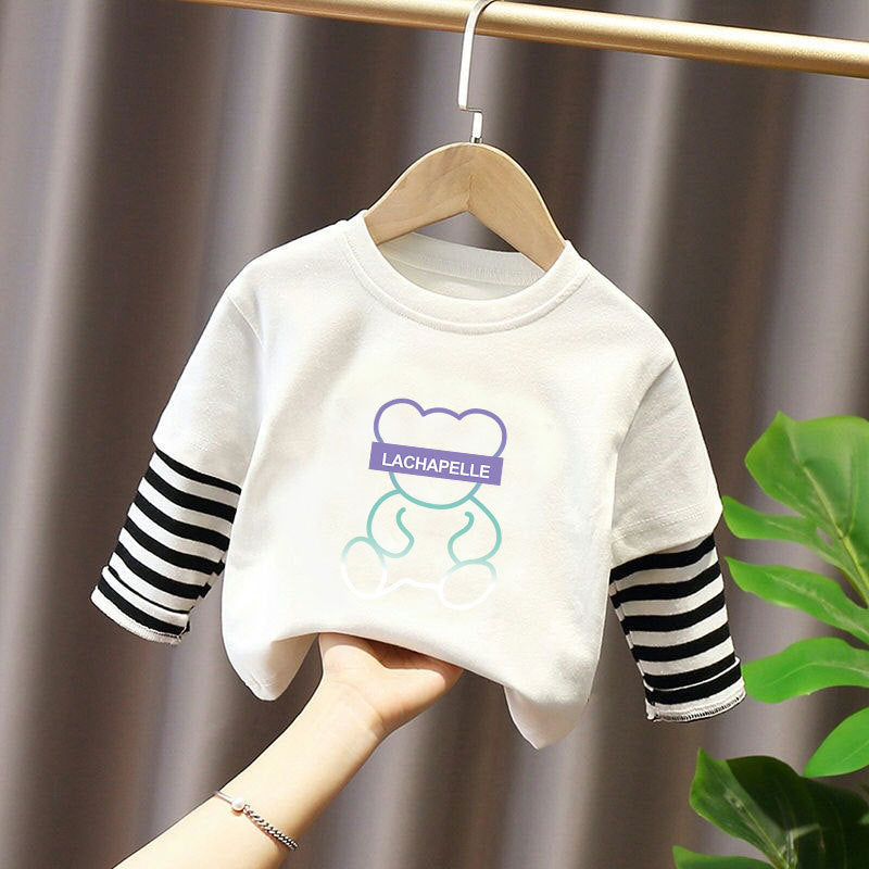 Boys Pure Cotton Long Sleeve T-Shirt Casual Autumn Top
