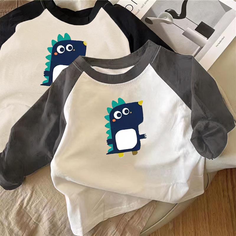 Kids Cartoon Long Sleeve Cotton T-Shirt Soft Casual Top