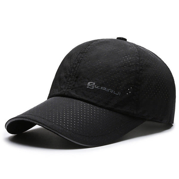 STOCK-Men's Mesh Breathable Quick Dry Baseball Cap Reflective Sun Hat
