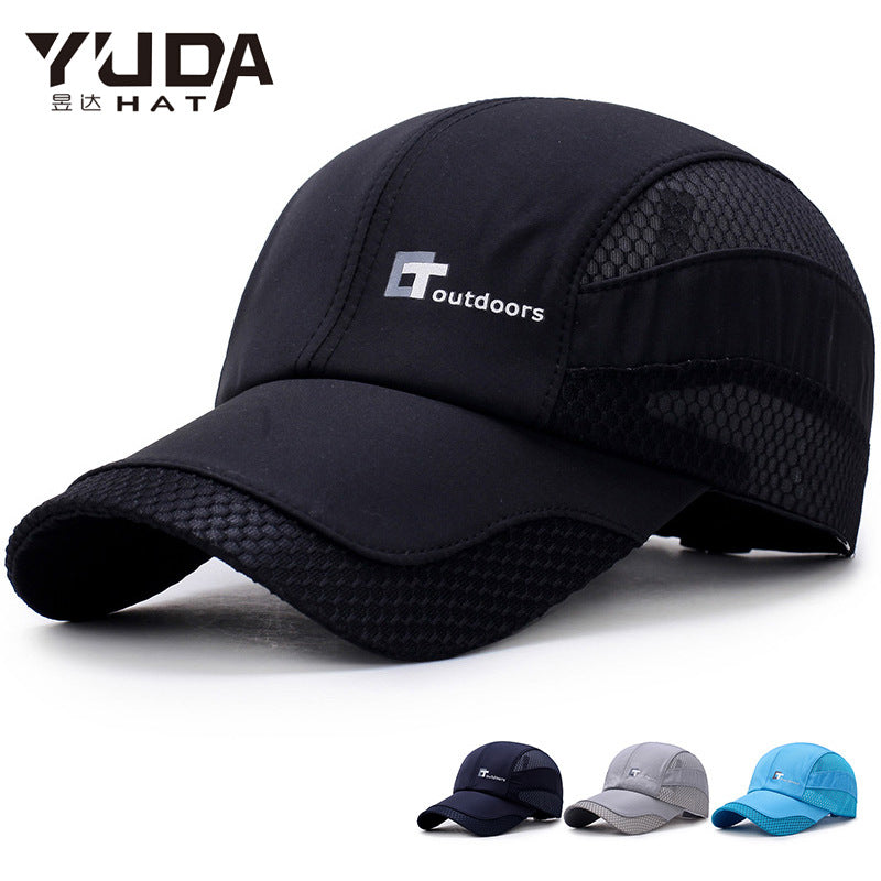Men's Quick Dry Mesh Baseball Cap Embroidered Casual Sun Hat
