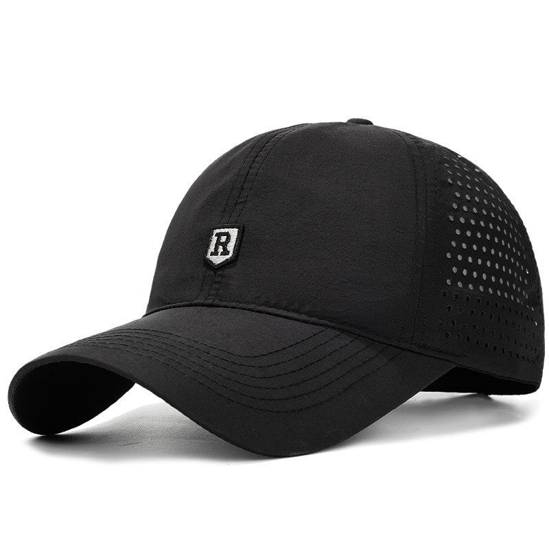 Men's Quick Dry Perforated Embroidered Baseball Cap Sun Hat