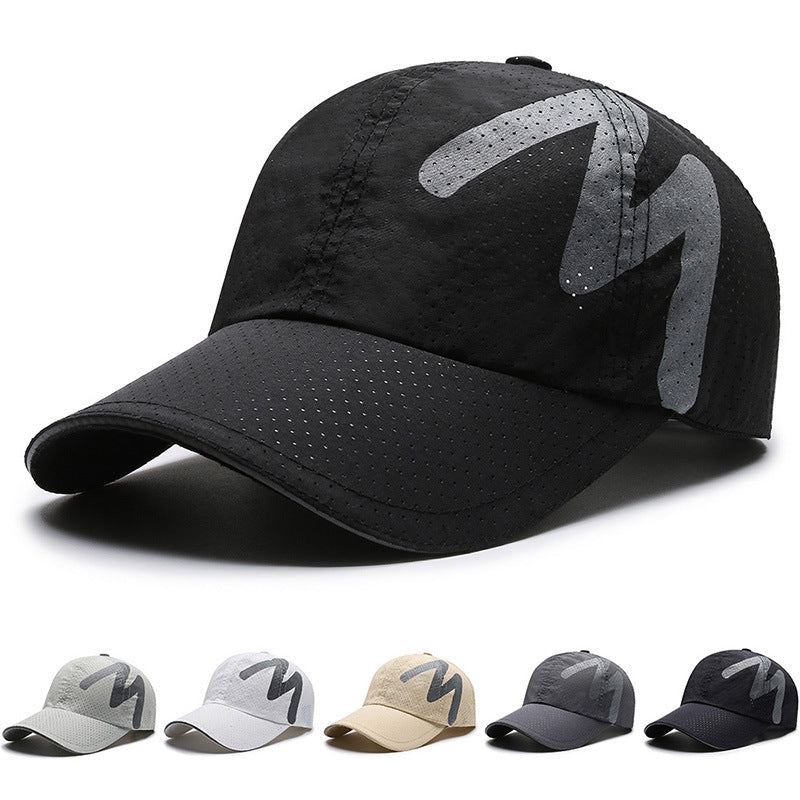 Men's Quick Dry Reflective Baseball Cap Breathable Sun Sports Hat
