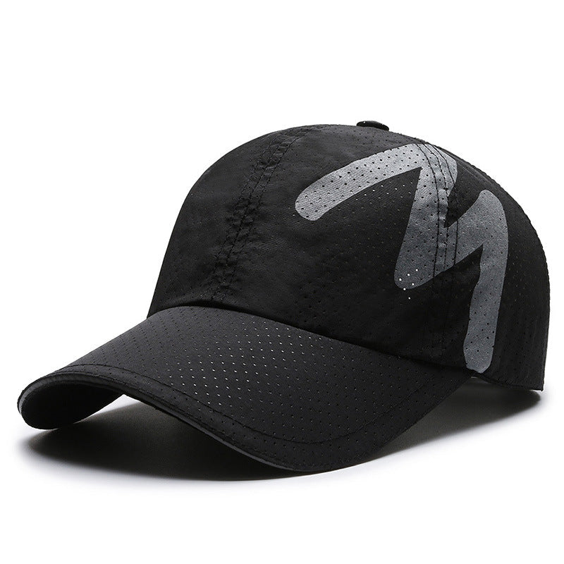 Men's Quick Dry Reflective Baseball Cap Breathable Sun Sports Hat