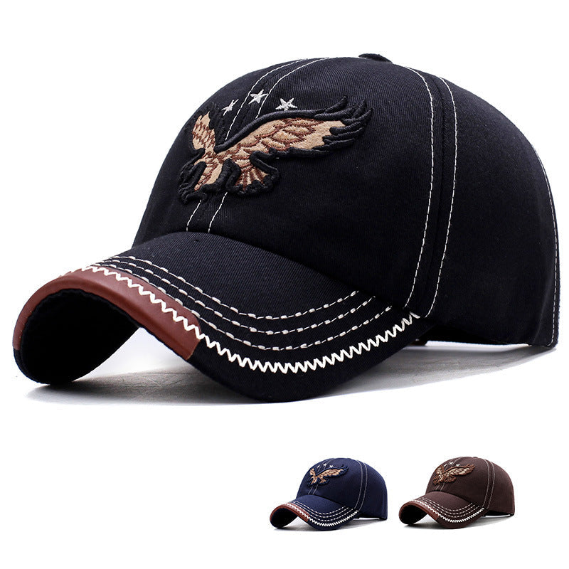 Men's Eagle Embroidery Korean Style Baseball Cap Sunshade Hat
