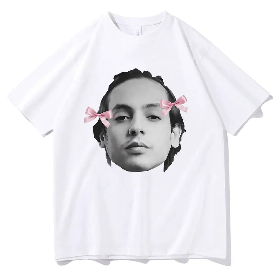 Natanael Cano Face Print Men's Hip Hop Casual Cotton T-Shirt