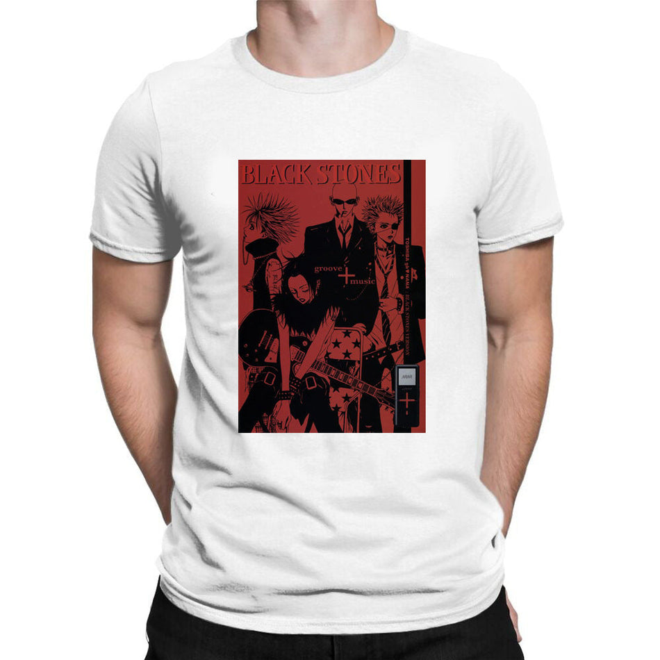 Nana Black Stones Manga Graphic Men's Summer Cotton T-Shirt