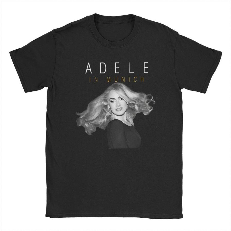 Adele Munich Tour 2024 Men's Casual Cotton Graphic T-Shirt