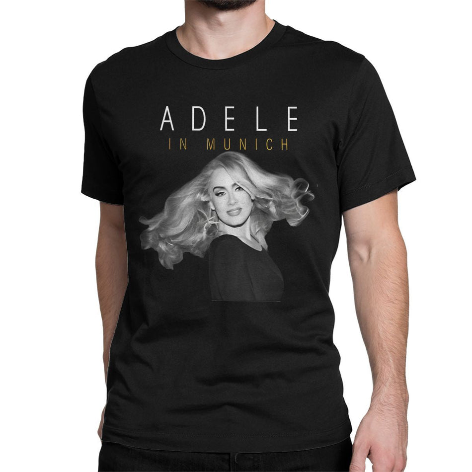 Adele Munich Tour 2024 Men's Casual Cotton Graphic T-Shirt