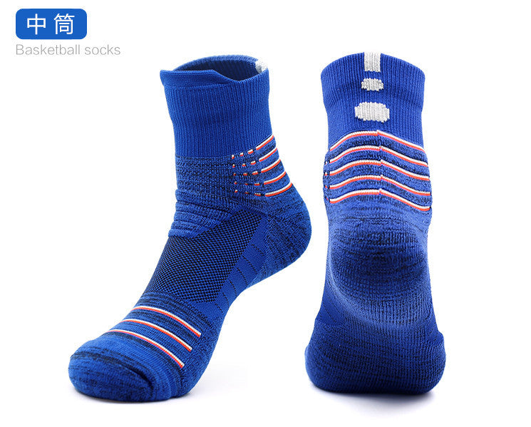 Men's High Elastic Basketball Sports Towel Socks Four Season Wear