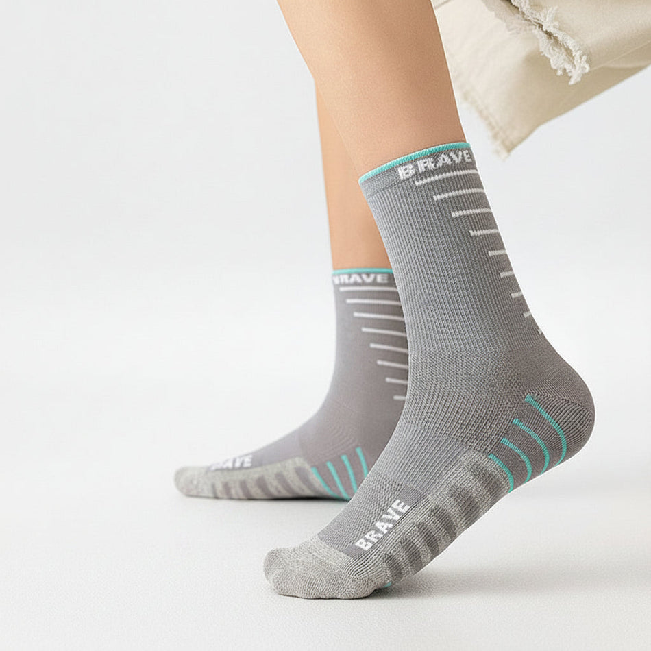 Men's Cotton Mid-Length Breathable Sports Socks Anti-Pilling Mesh