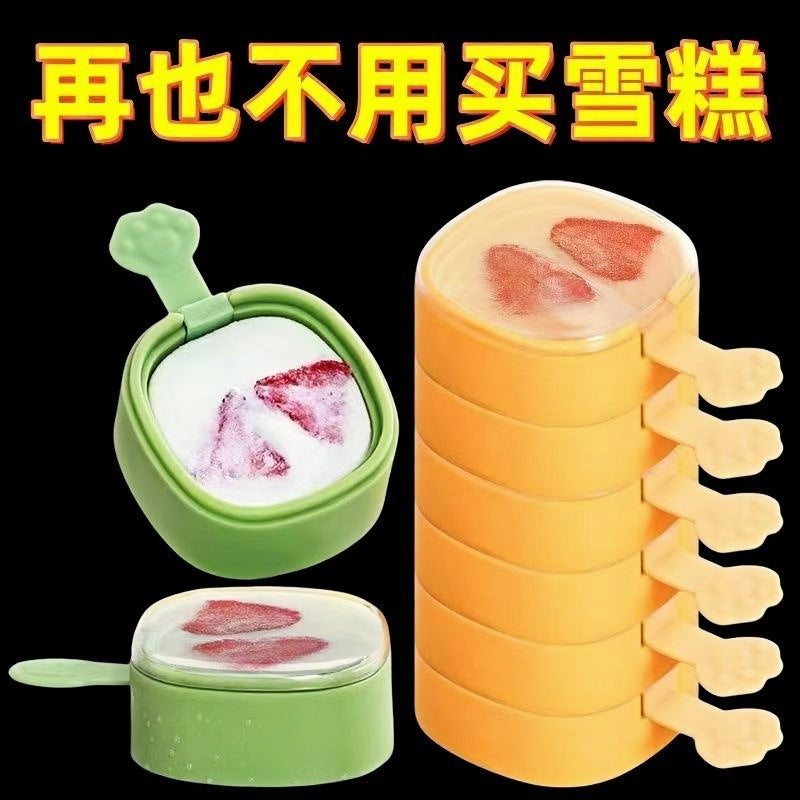 Premium Silicone Popsicle Mold with Lid for Homemade Ice Cream